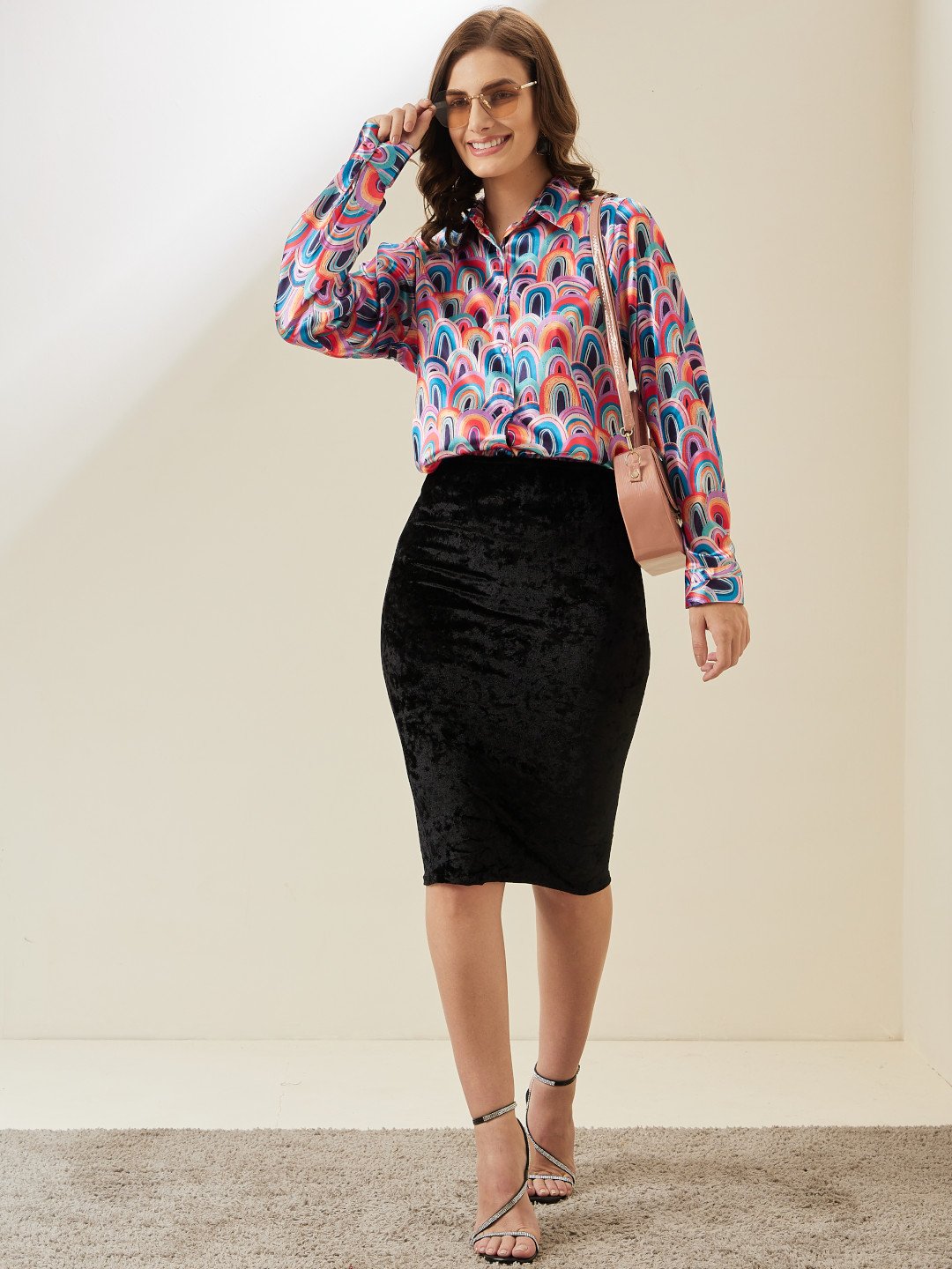 Rainbow Arc Print Shirt