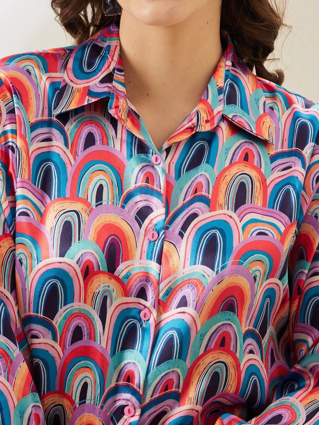 Rainbow Arc Print Shirt