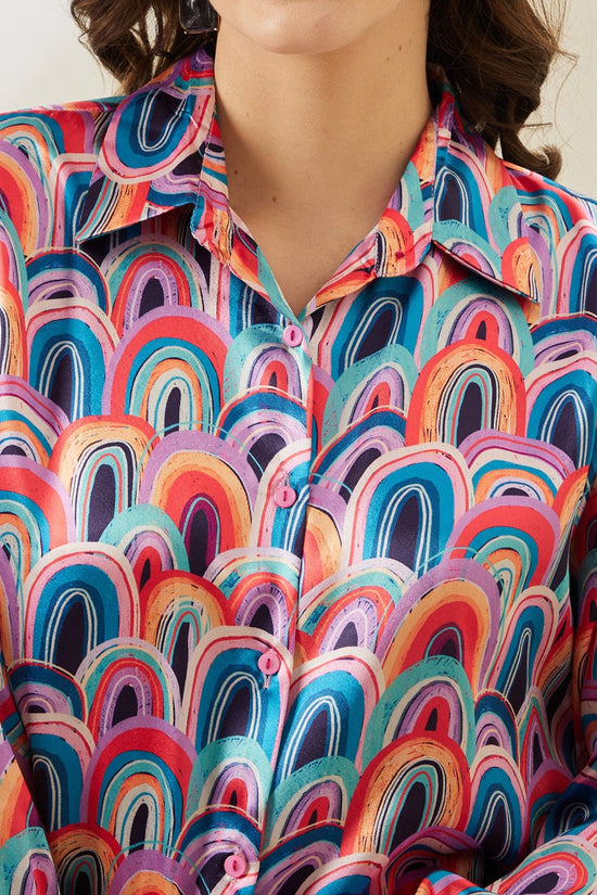 Rainbow Arc Print Shirt
