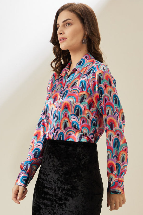 Rainbow Arc Print Shirt