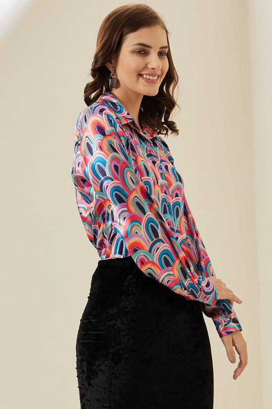 Rainbow Arc Print Shirt