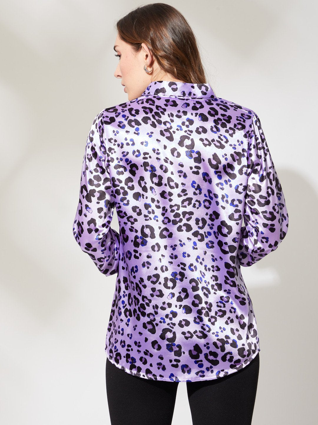 Animal Printed Shirt In Purple