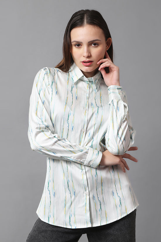 Aqua Whisper Striped Shirt