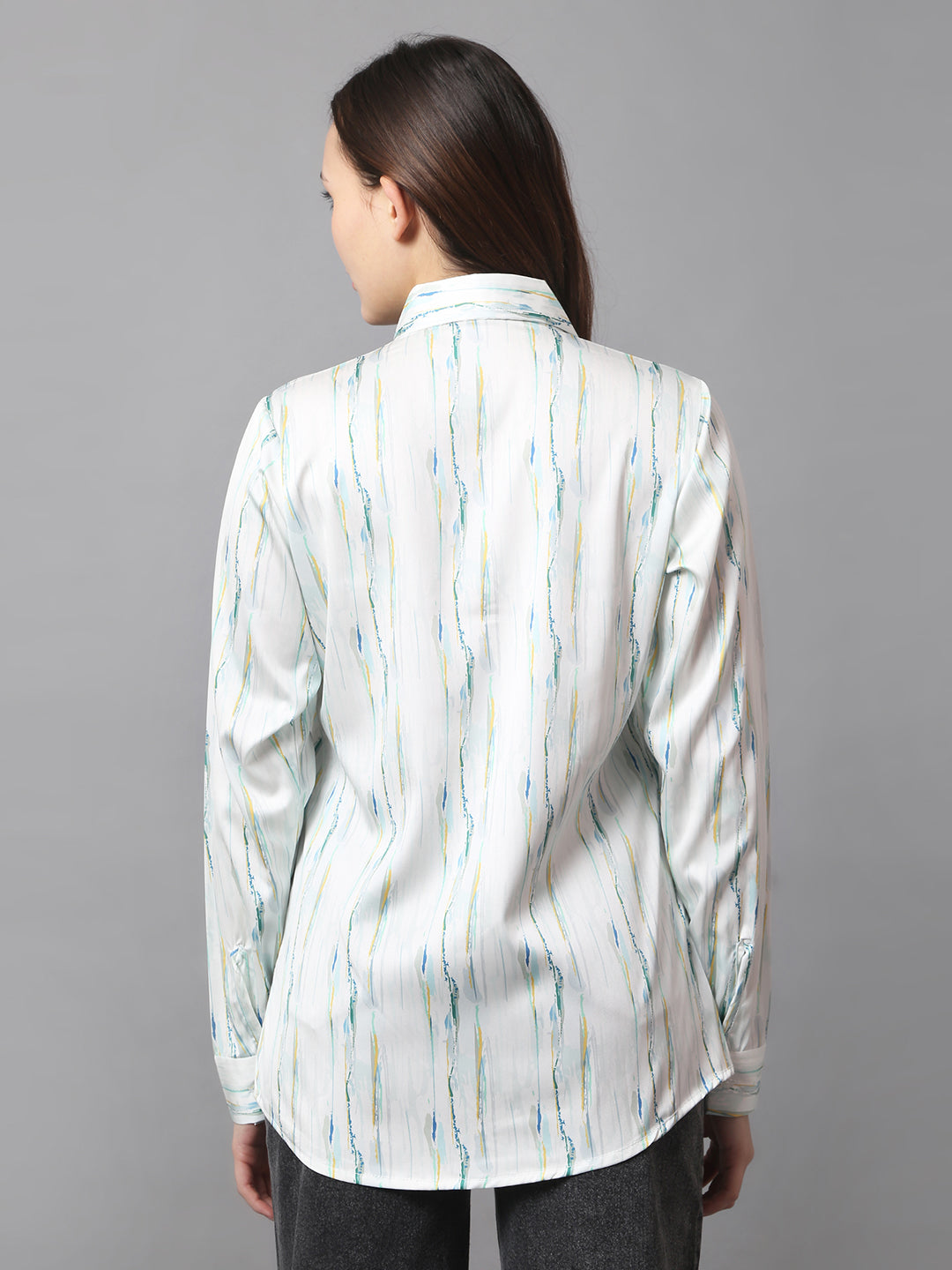 Aqua Whisper Striped Shirt