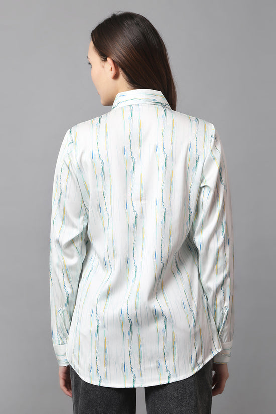 Aqua Whisper Striped Shirt