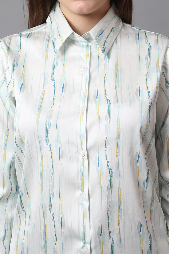 Aqua Whisper Striped Shirt