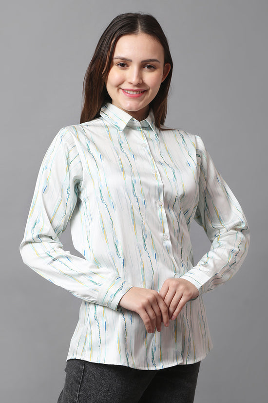 Aqua Whisper Striped Shirt