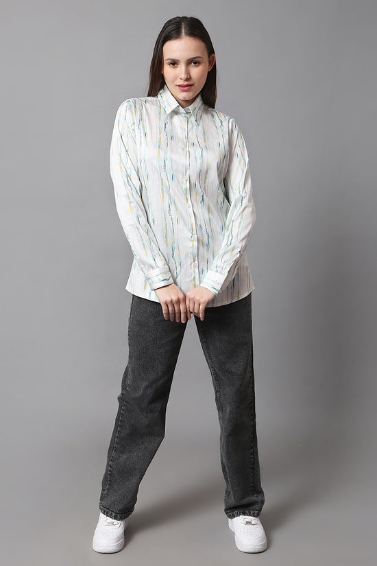 Aqua Whisper Striped Shirt