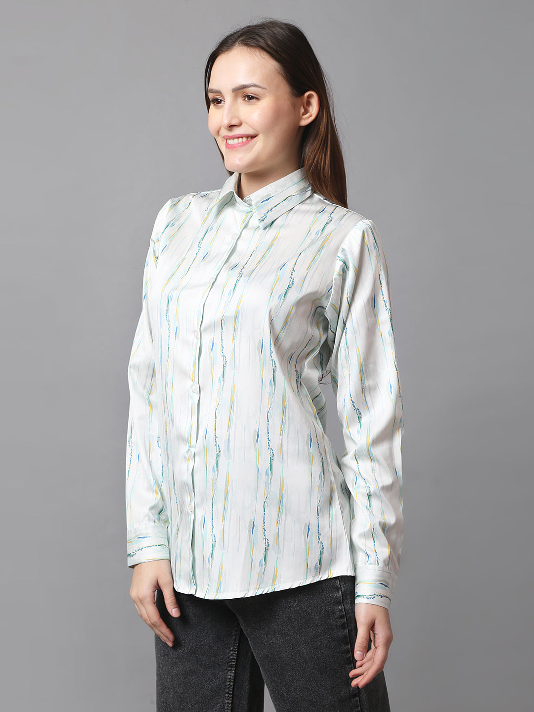 Aqua Whisper Striped Shirt