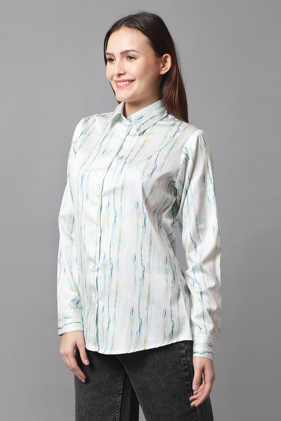 Aqua Whisper Striped Shirt
