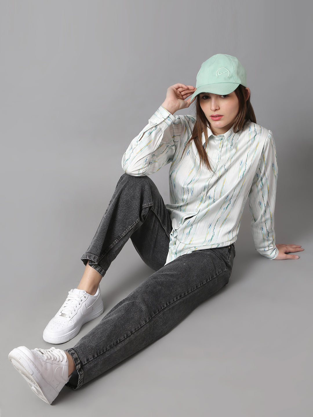 Aqua Whisper Striped Shirt
