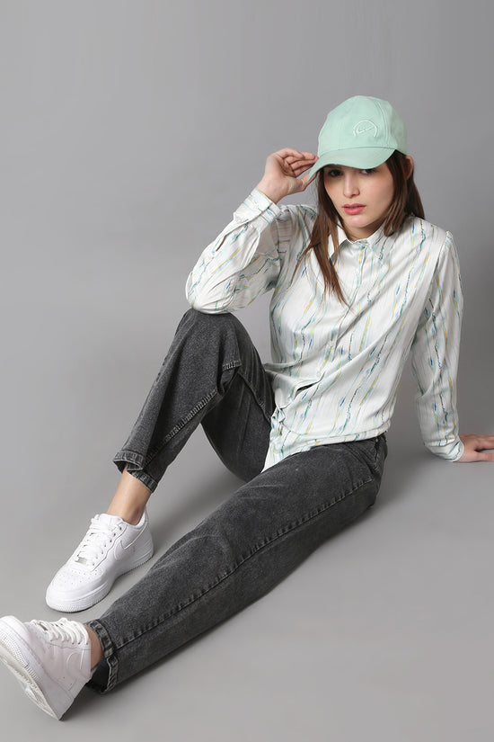 Aqua Whisper Striped Shirt