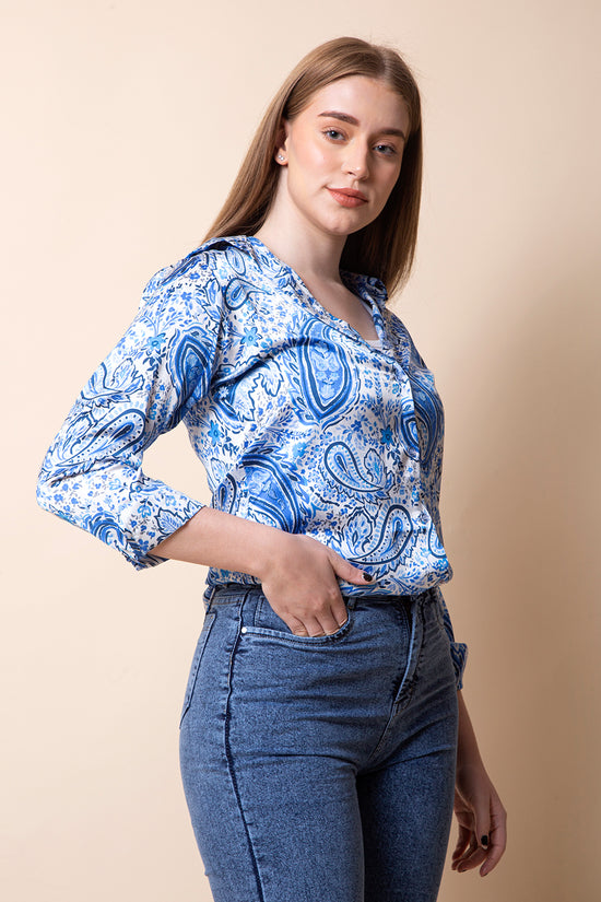 Royal Paisley Luxe Shirt