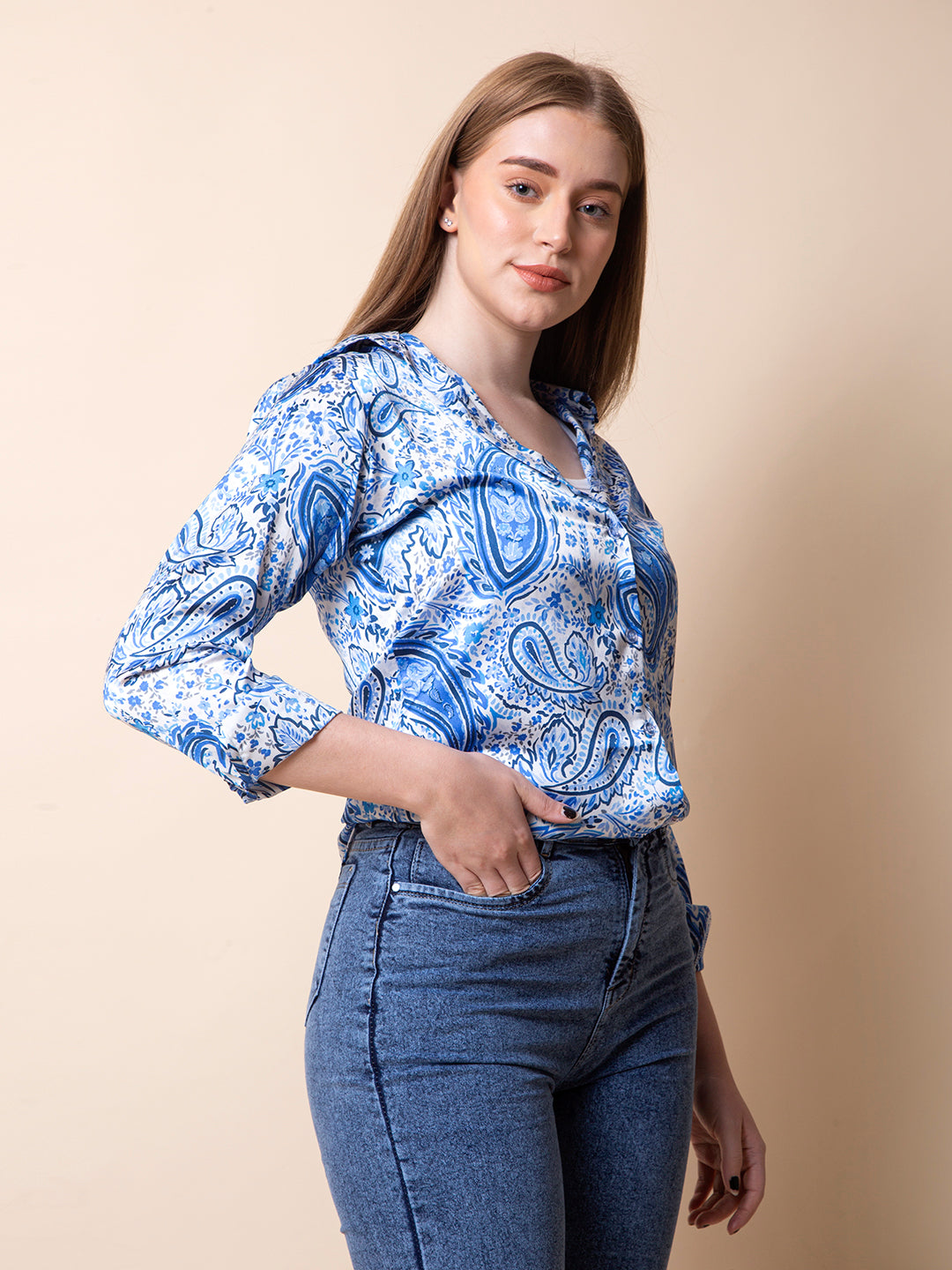 Royal Paisley Luxe Shirt