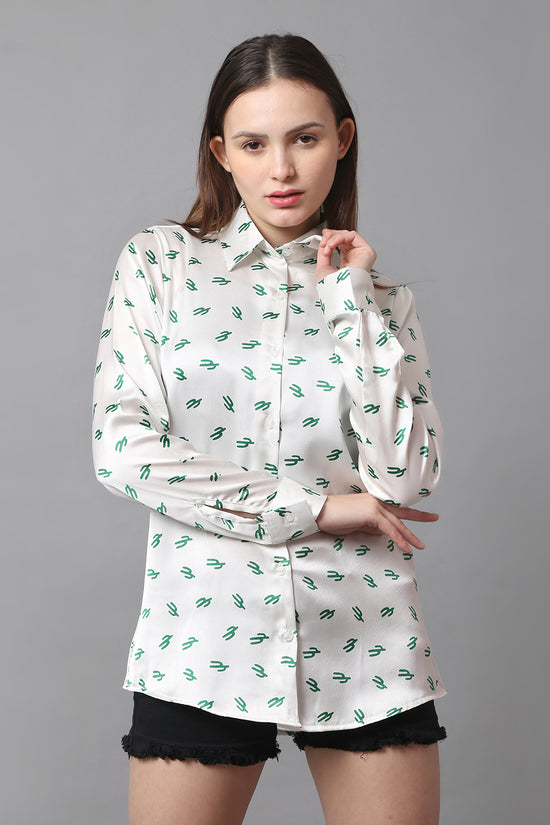 Cactus Charm Printed Shirt