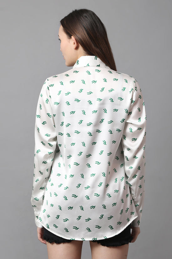Cactus Charm Printed Shirt
