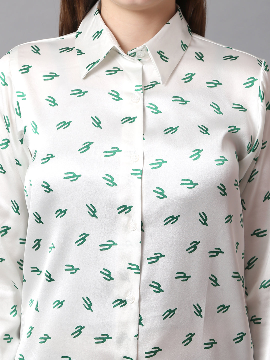 Cactus Charm Printed Shirt