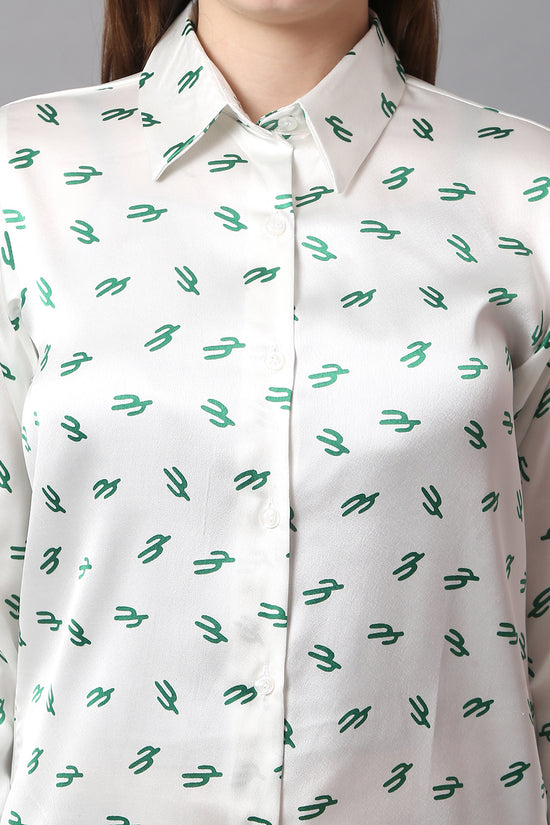 Cactus Charm Printed Shirt