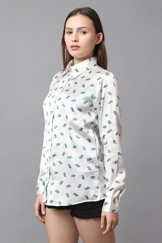 Cactus Charm Printed Shirt