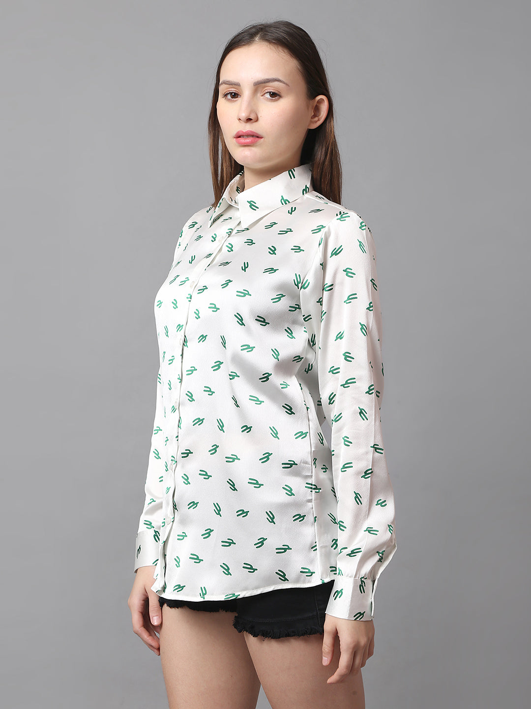 Cactus Charm Printed Shirt