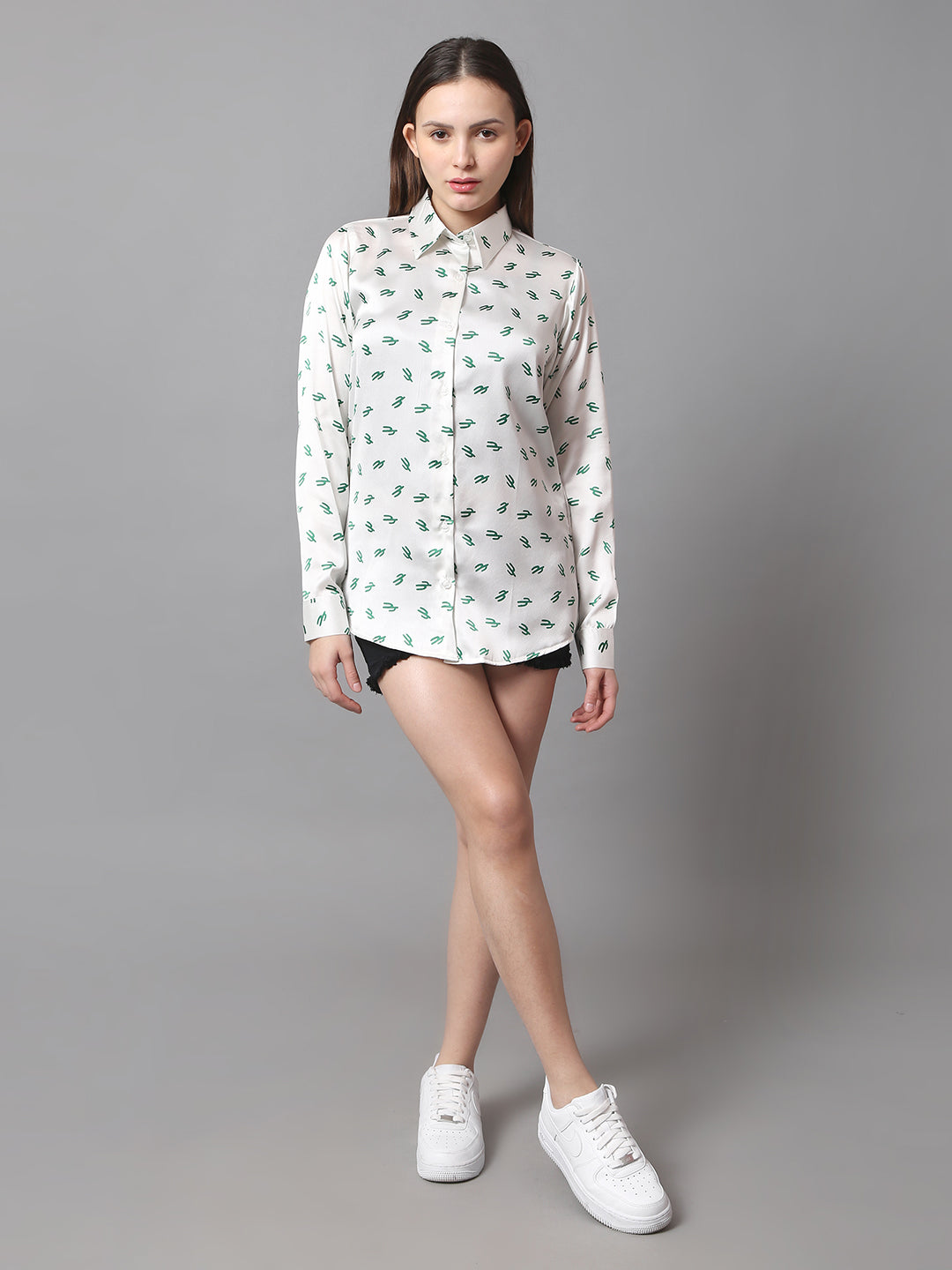 Cactus Charm Printed Shirt