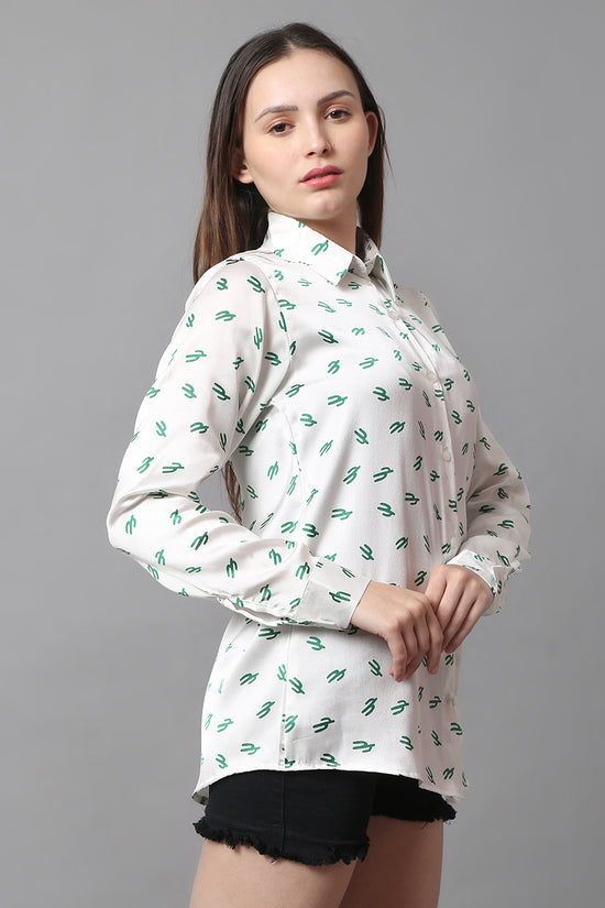 Cactus Charm Printed Shirt