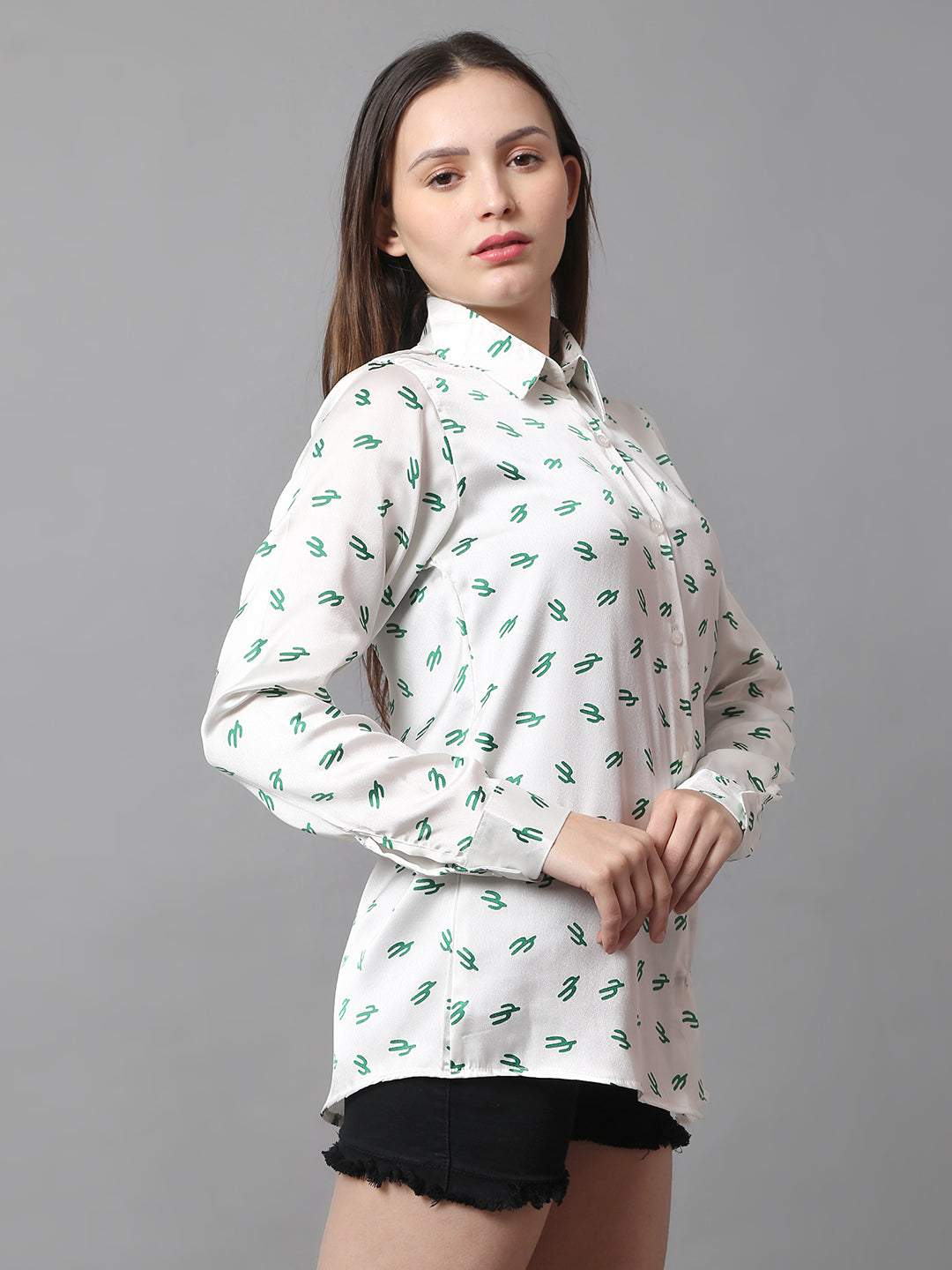 Cactus Charm Printed Shirt