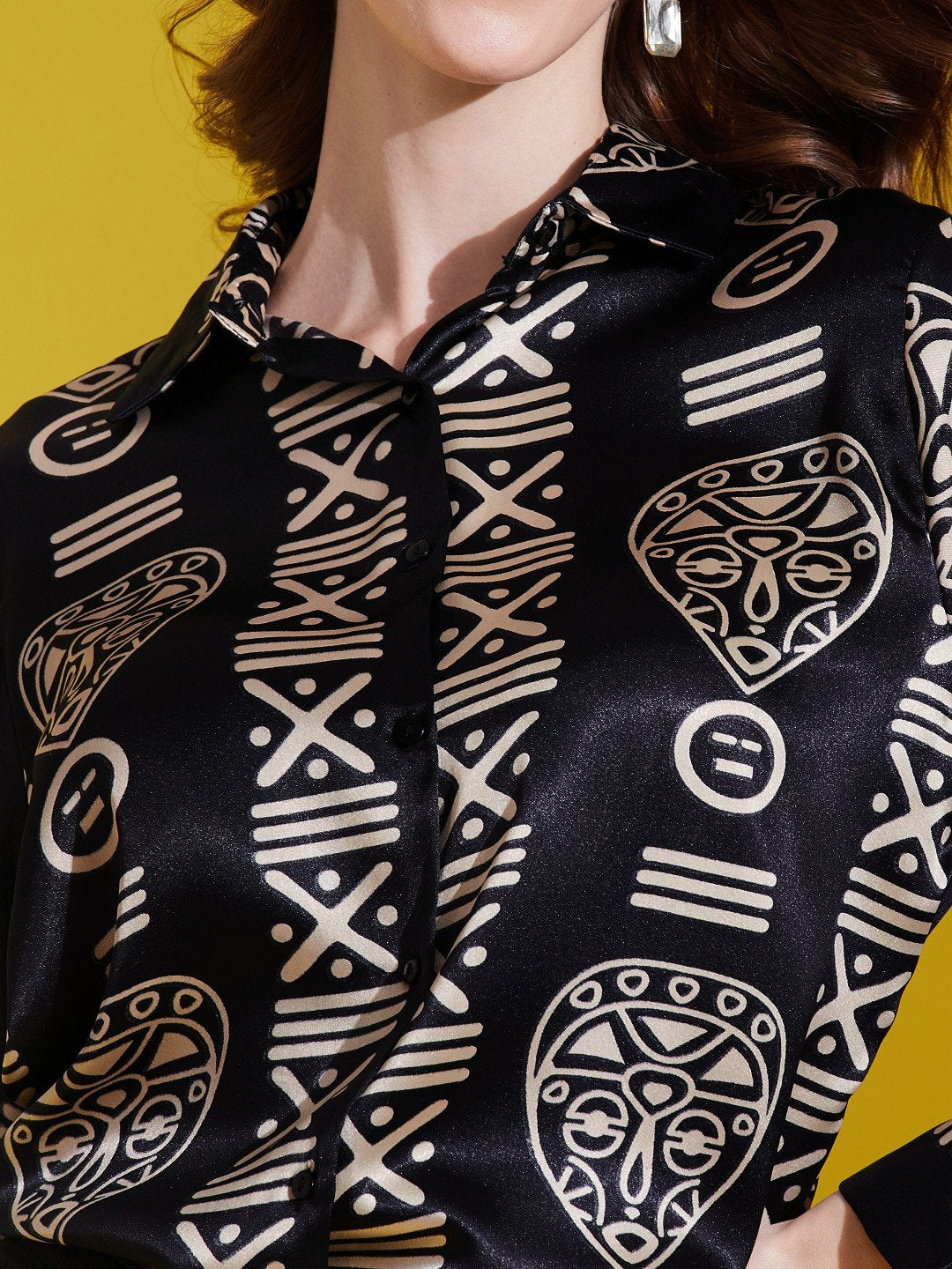 Ethereal Symbol Satin Shirt