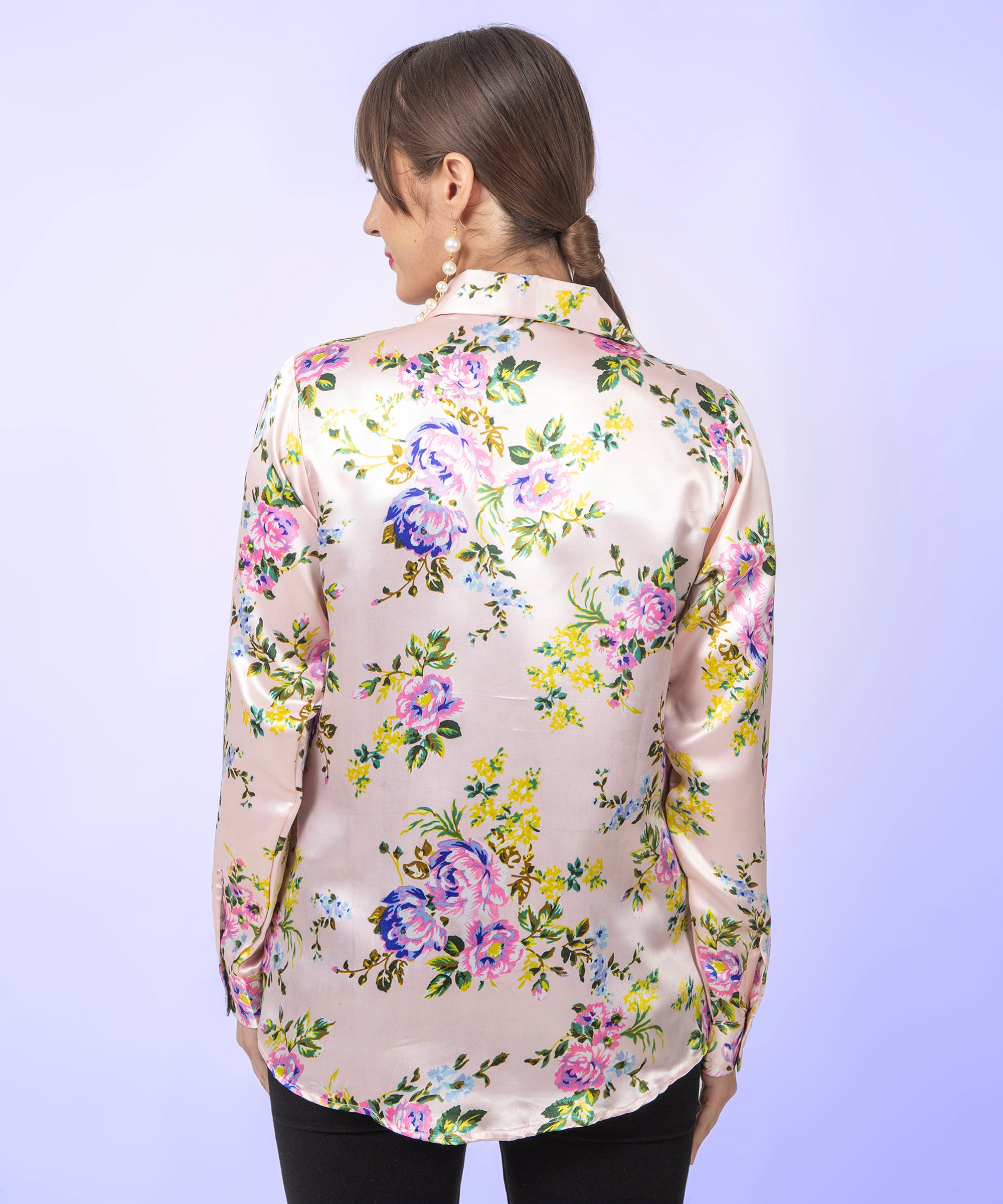 Pastel Bloom Satin Shirt