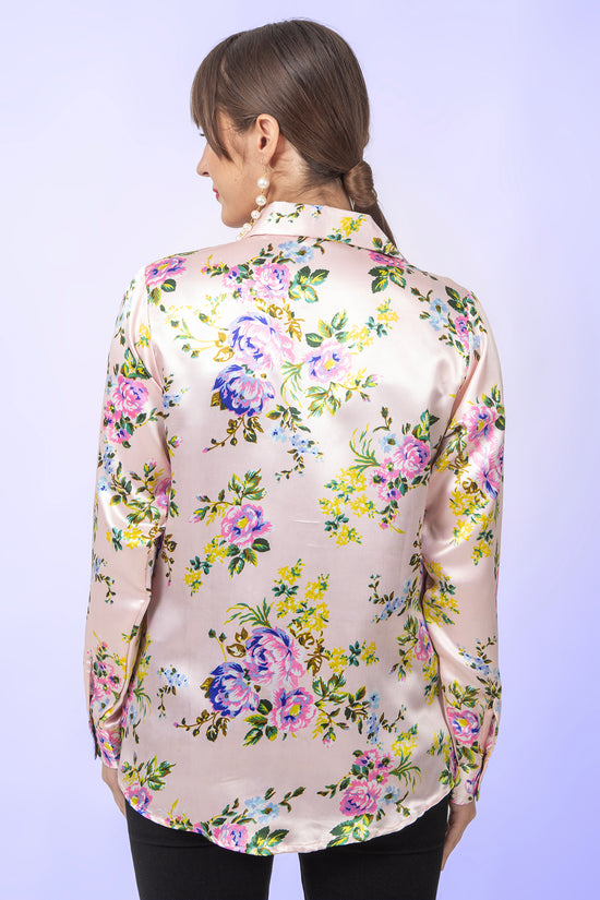 Pastel Bloom Satin Shirt