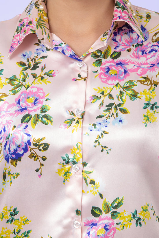 Pastel Bloom Satin Shirt