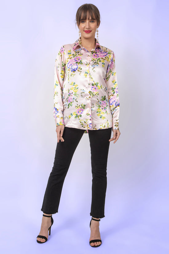 Pastel Bloom Satin Shirt