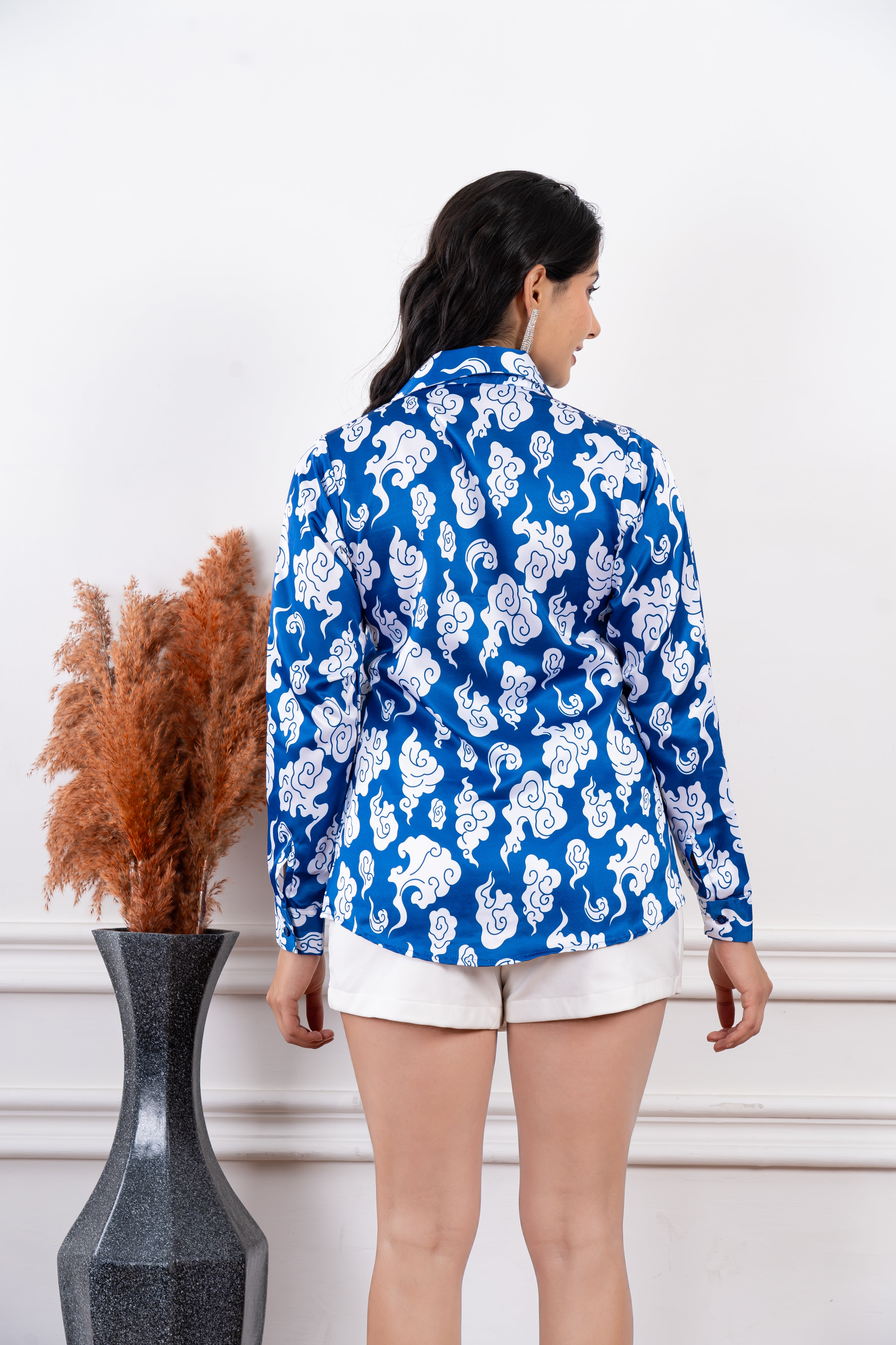 Cumulus Cloud Satin Shirt