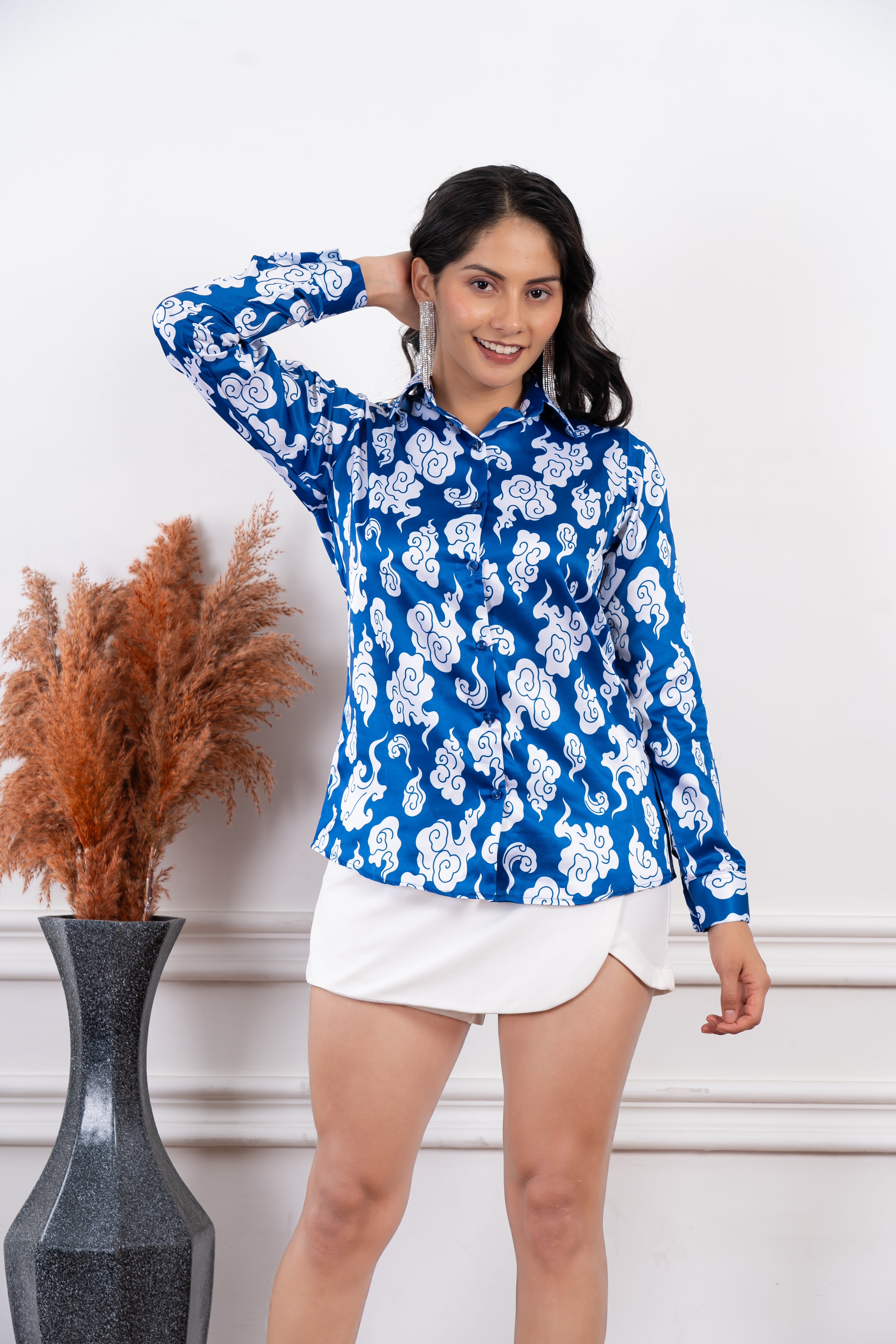 Cumulus Cloud Satin Shirt