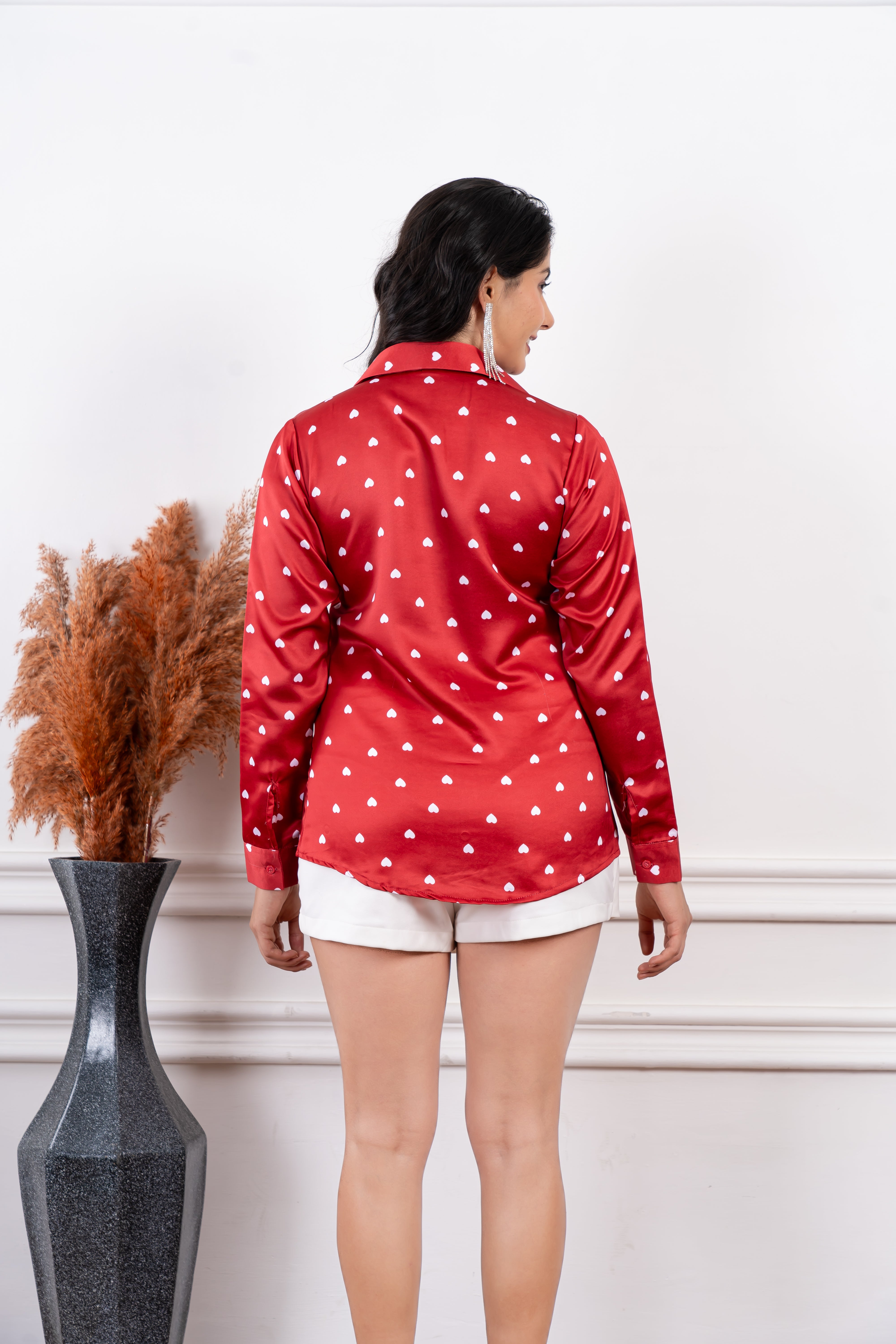 Scarlet Heart Satin Shirt