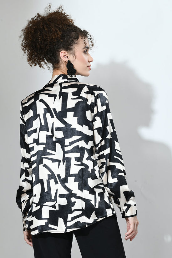 Women's Monochrome Satin Shirt