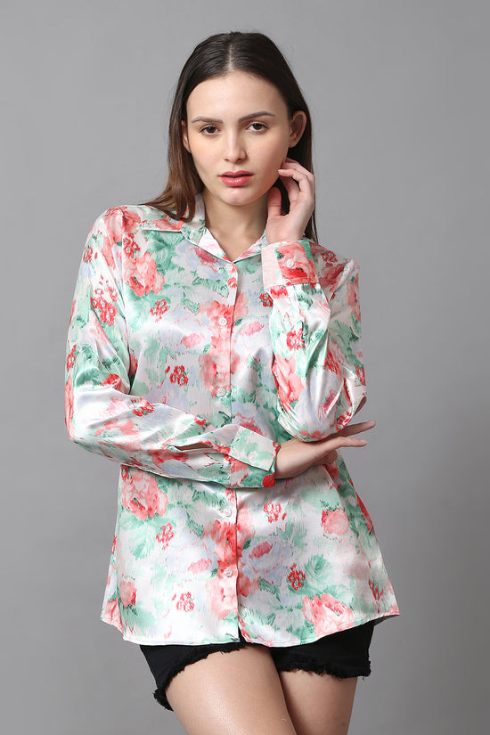 Blush Meadow Satin Shirt