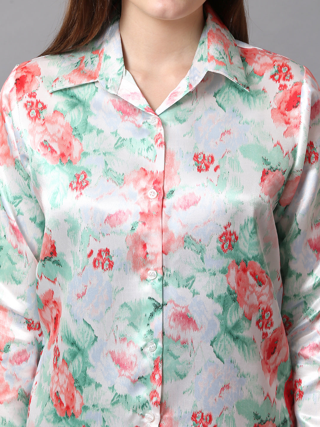 Blush Meadow Satin Shirt
