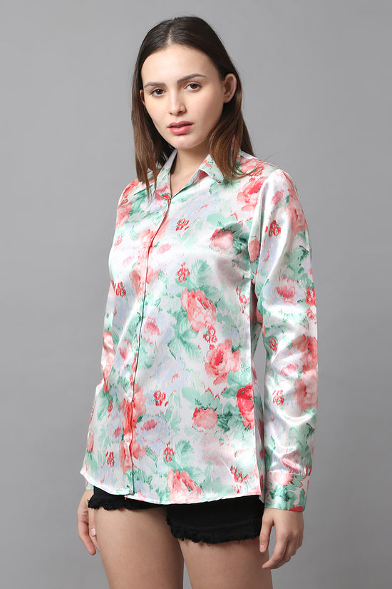 Blush Meadow Satin Shirt