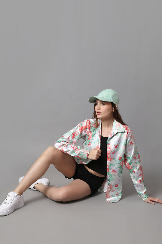 Blush Meadow Satin Shirt