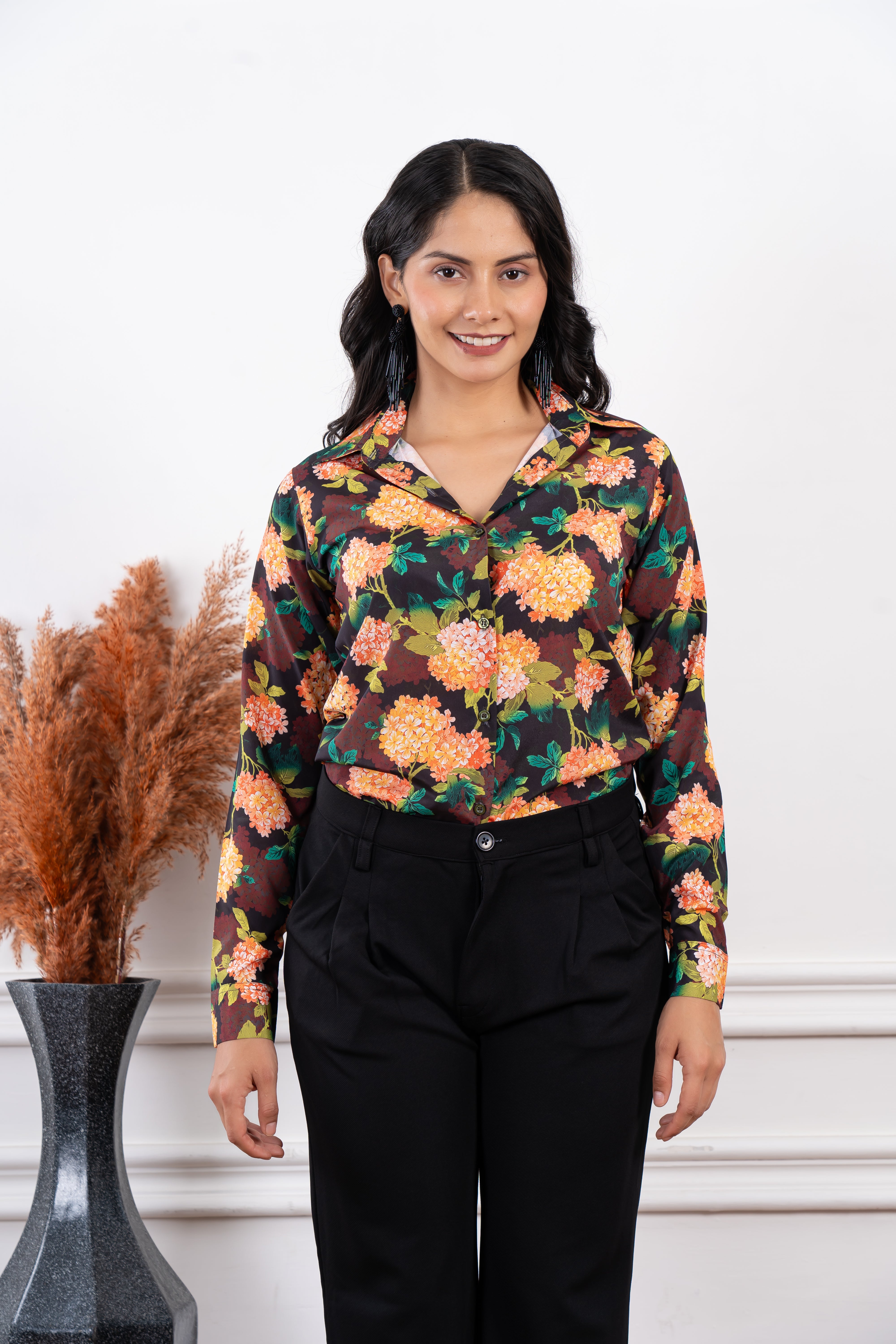Autumn Garden Printed Shirt