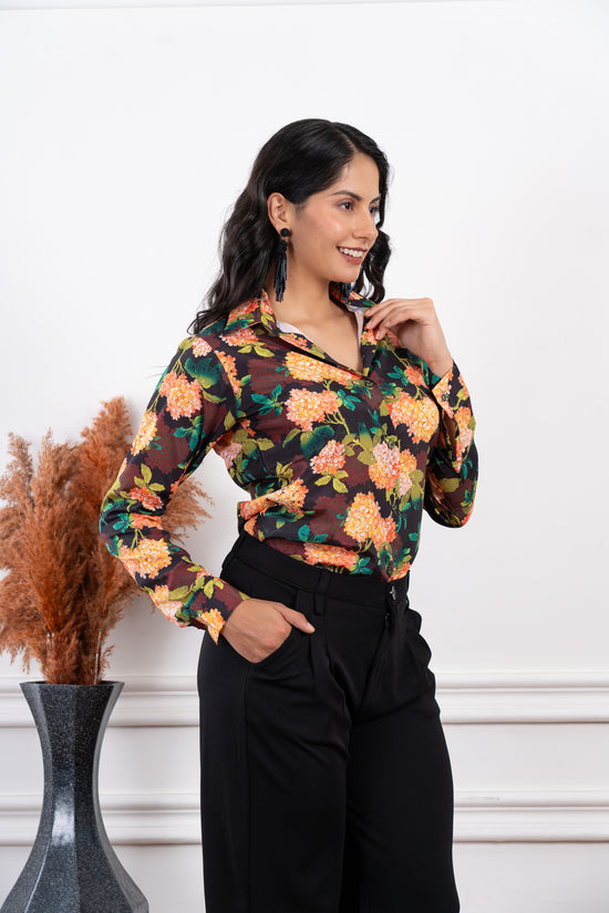 Autumn Garden Printed Shirt