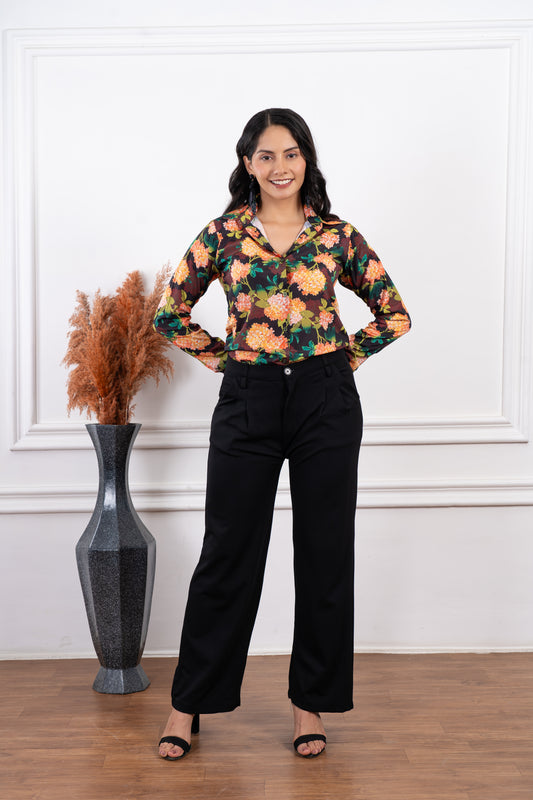 Autumn Garden Printed Shirt