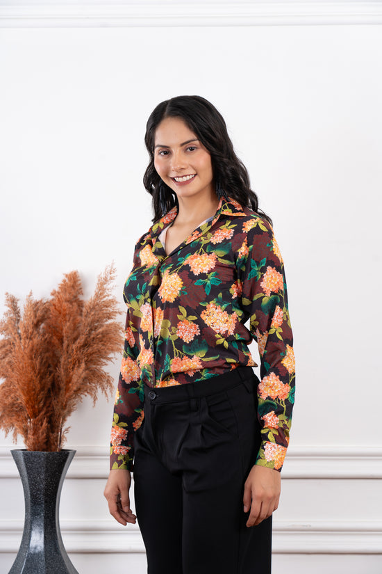Autumn Garden Printed Shirt