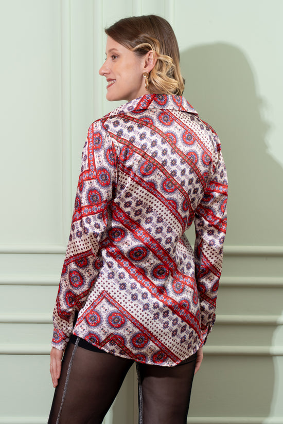 Regal Mosaic Satin Shirt