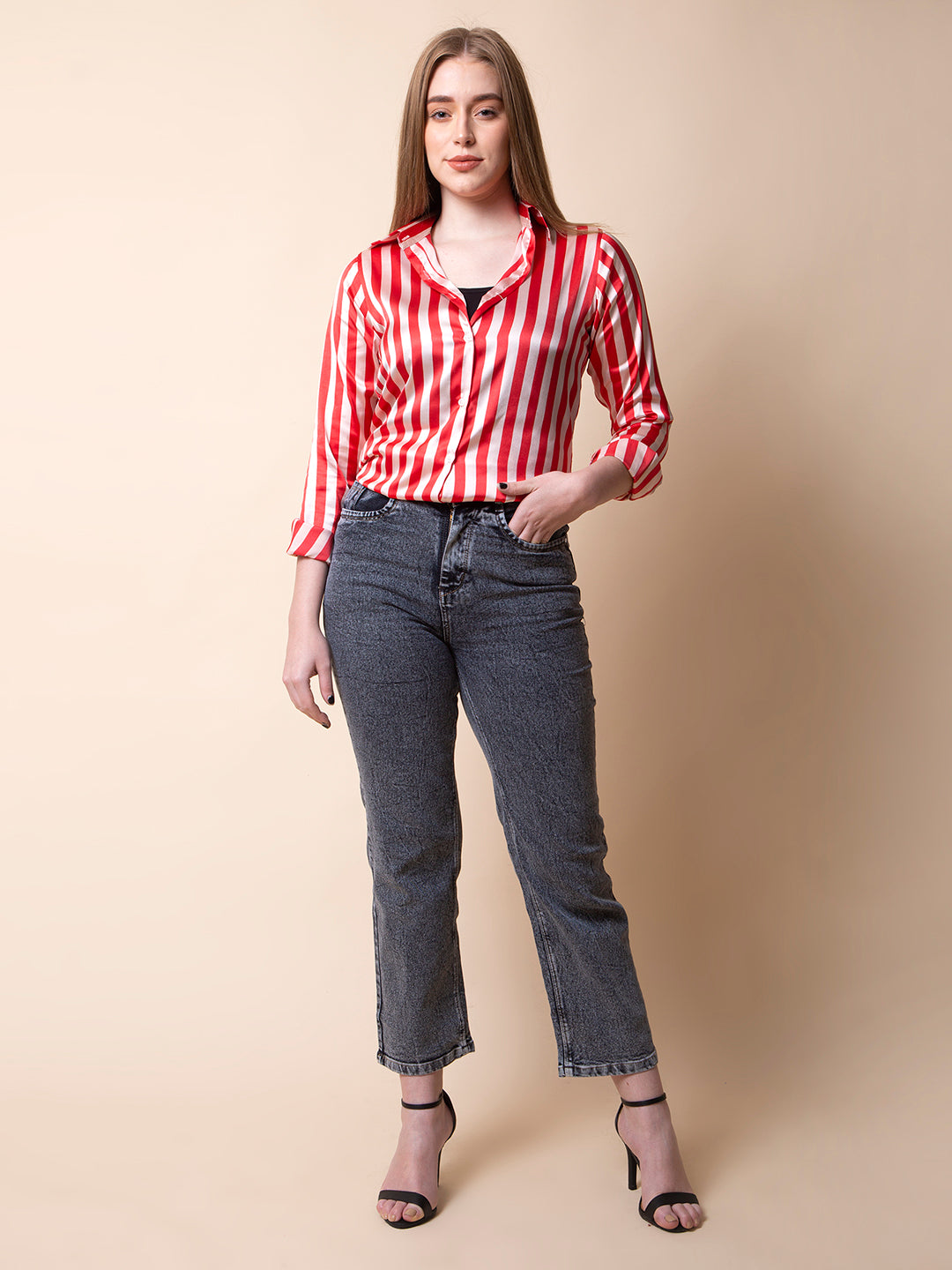 Red White Striped Shirt