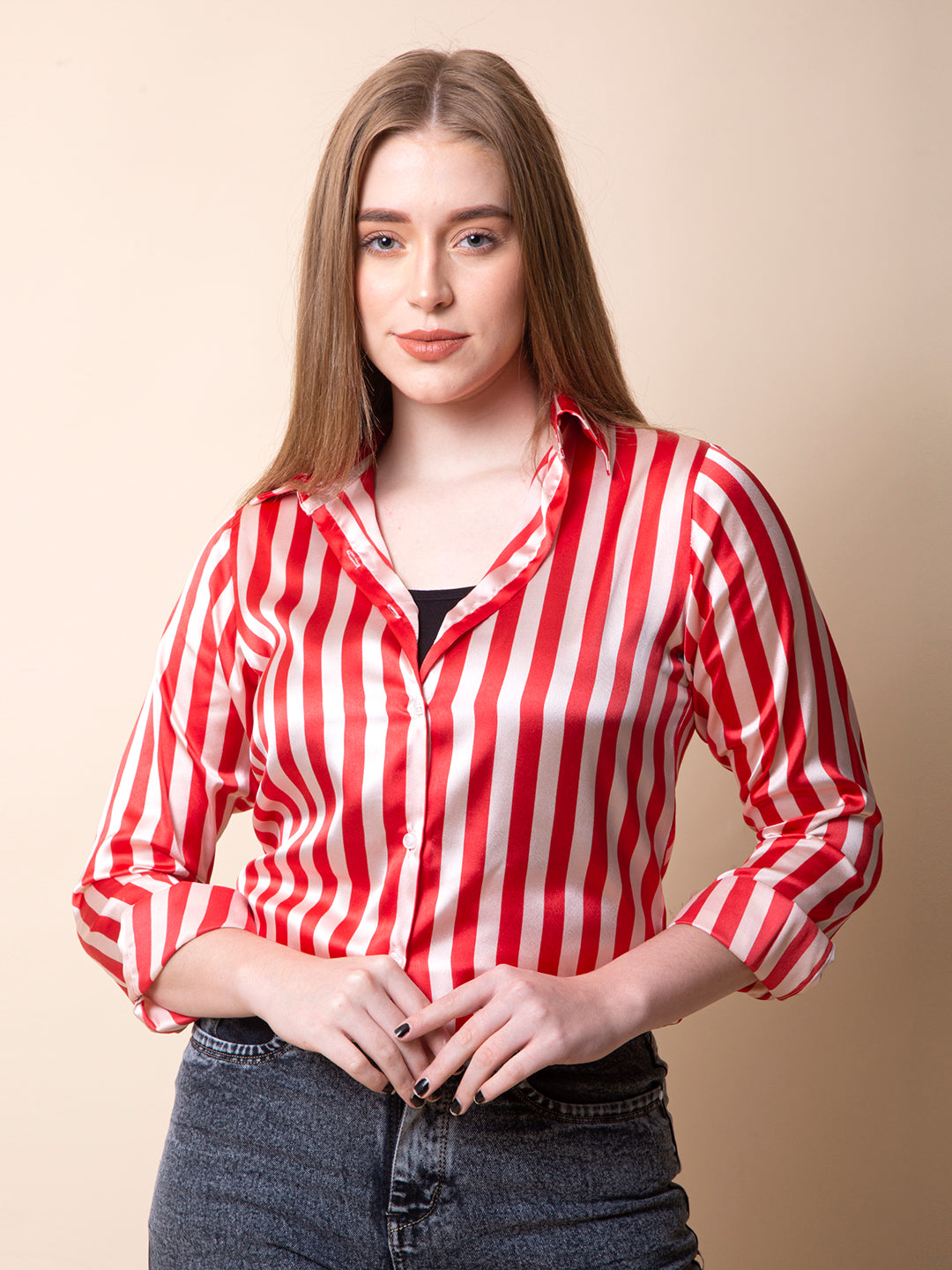 Red White Striped Shirt