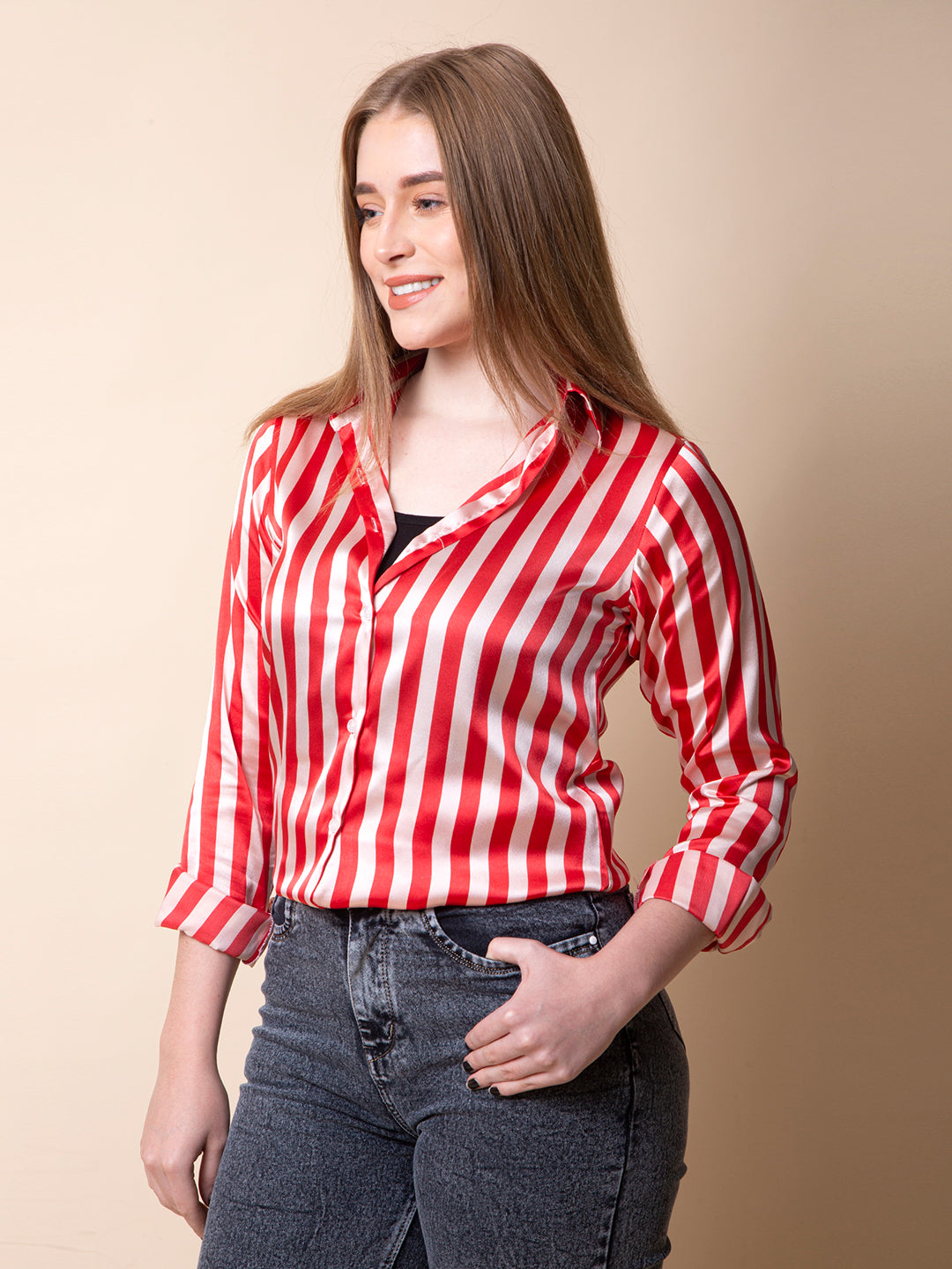 Red White Striped Shirt
